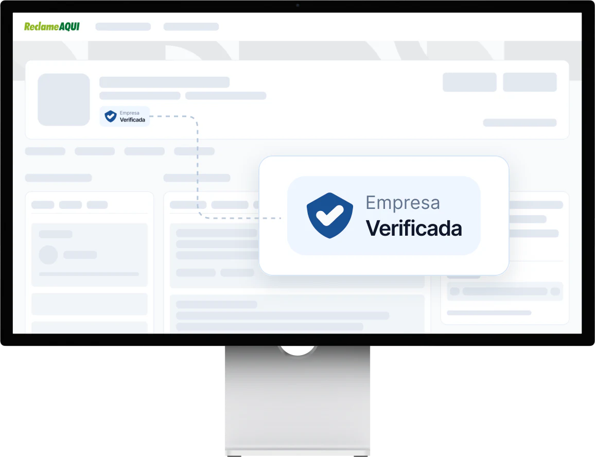 Exemplo de página de empresa com o selo Empresa Verificada no Reclame AQUI