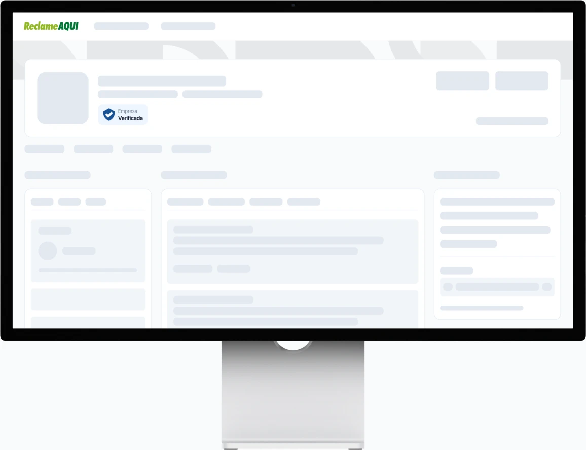 Exemplo de página de empresa com o selo Empresa Verificada no Reclame AQUI