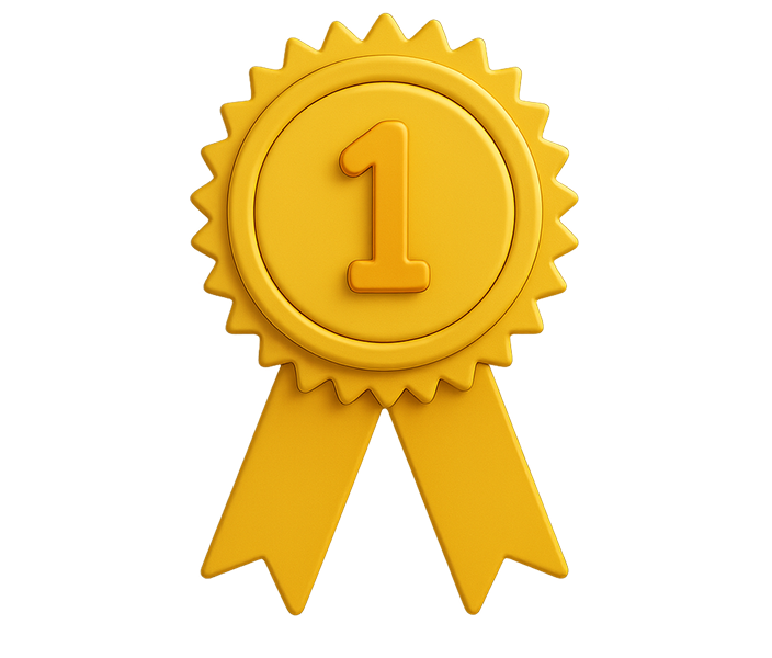Medalha de ouro em primeiro lugar