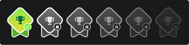 desbloqueie uma conquista e vai receber uma medalha!
